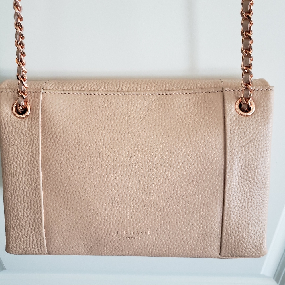 TED BAKER Parson Clutch Soft Leather Crossbody Handbag - Picture 6 of 15